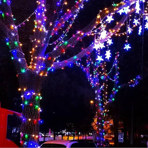 Guia de luces Solar 10 mts 100 luces Multicolor 